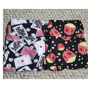 LuLaRoe Tall & Curvy Lot of 2 Pair of Novelty Leggings